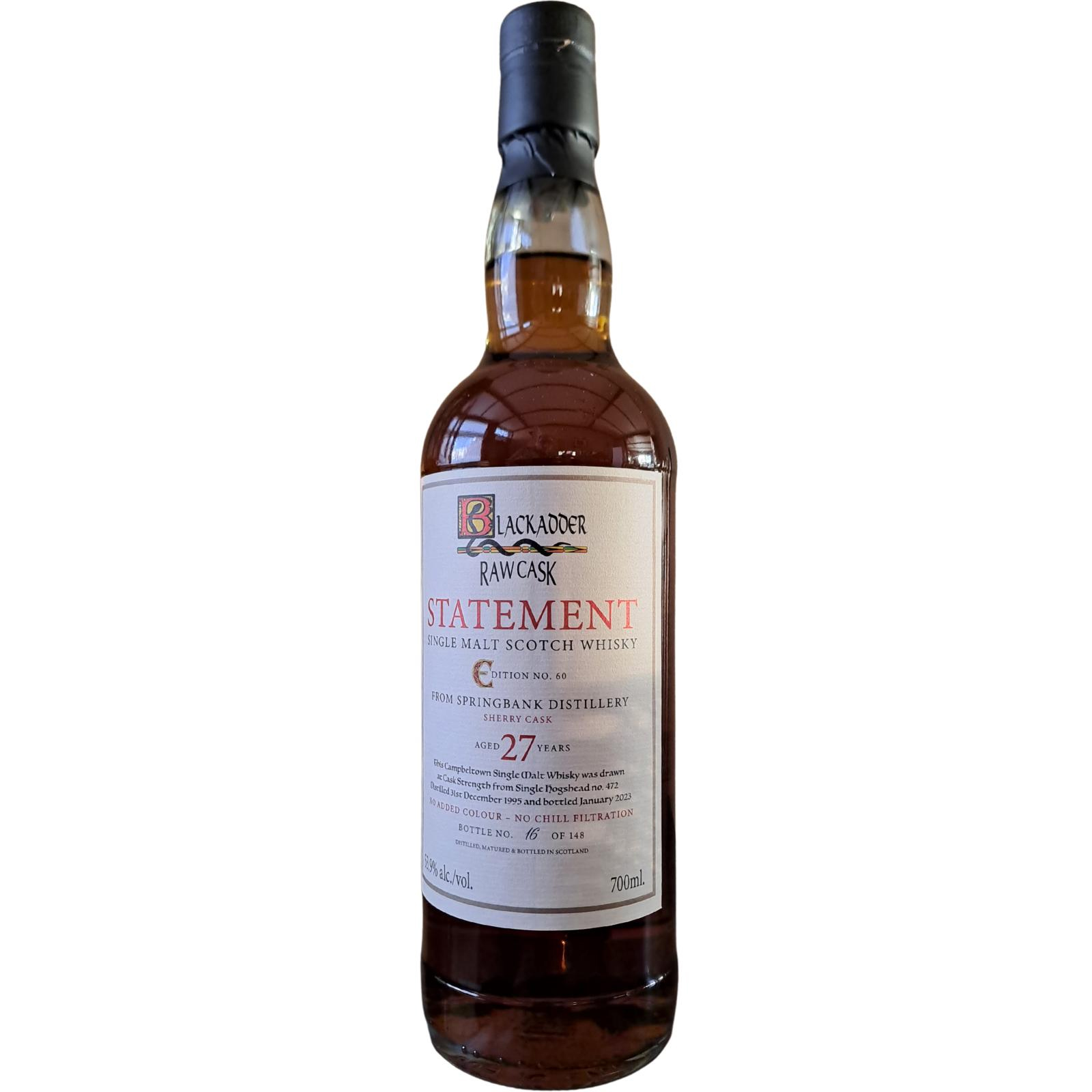 Read more about the article Springbank 1995 27 years – cask #472