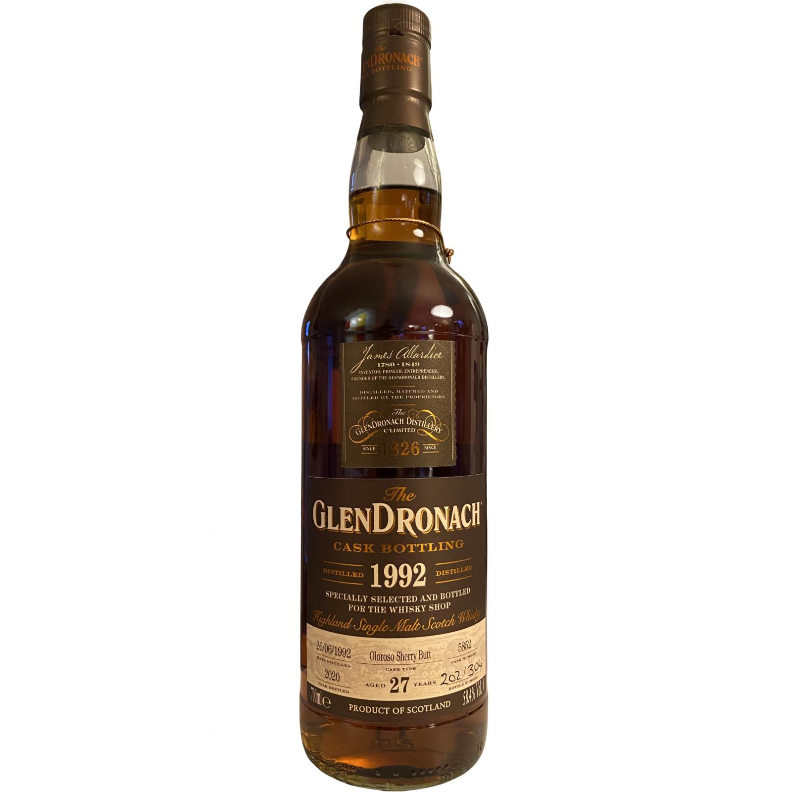 Read more about the article Glendronach 1992 27 years – cask #5852